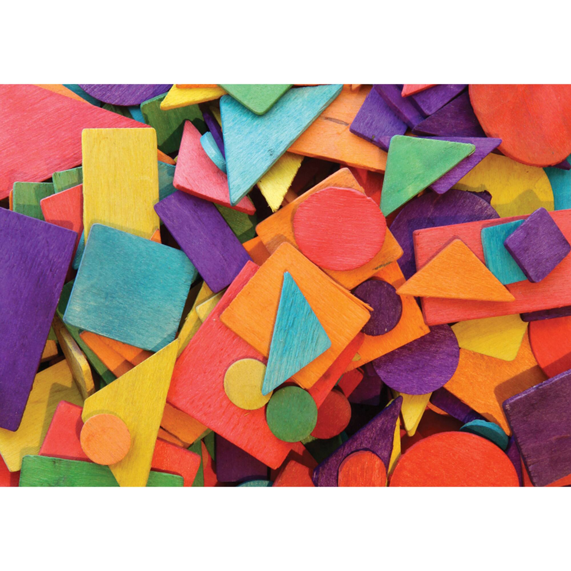 Creativity Street® Wood Geometric Shapes, 3 Packs of 200